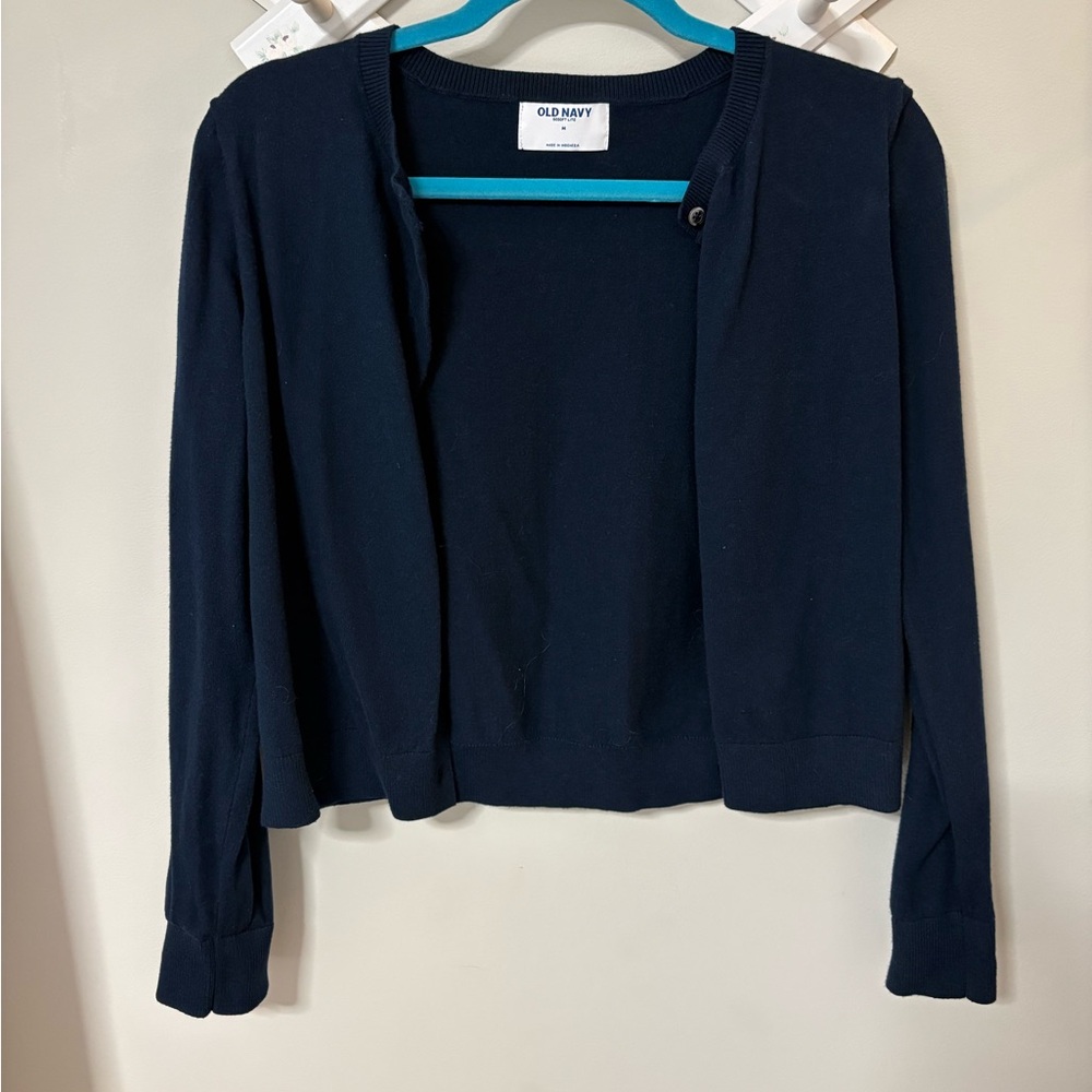 Old Navy SoSoft Cropped Navy Blue Sweater